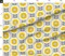 Mid Century Floral Scandi Style Faux Woven Texture Gray Yellow Sunflowers Custom Printed Fabric by Spoonflower Various Fabrics by the Yard or Fat Quarter